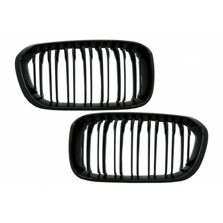 Central Kidney Grilles suitable for BMW 1 Series F20 F21 LCI (2015-2018) Double Stripe M1 Design Piano Black Central Kidney Grilles suitable for BMW 1 Series F20 F21 LCI (2015-2018) Double Stripe M1 Design Piano Black