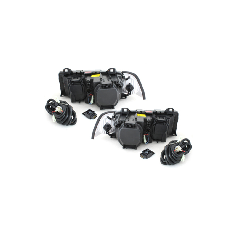 headlights suitable for BMW E36 Lim. 92-98 _ 2 halo rims