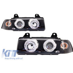 Angel Eyes Headlights suitable for BMW 3 Series E36 4D Sedan/Touring (1992-1997)