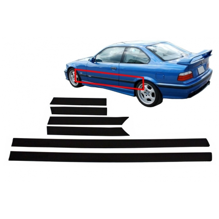 Door Moldings Strips suitable for BMW E36 3 Series Coupe Cabrio (1992-1998) M3 Design