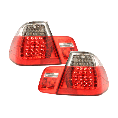 LED Taillights suitable for BMW 3 Series E46 Limousine 4D (1998-2001) Red/Crystal