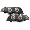 Headlights suitable for BMW E46 4d 98-01 2 Halo Rims Black Headlights suitable for BMW E46 4d 98-01 2 Halo Rims Black