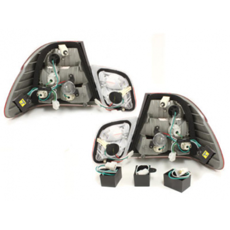 LED taillights suitable for BMW E46 4D 98-01 _ red/crystal