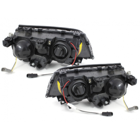headlights suitable for BMW E46 4d 01-03 _ 2 halo rims