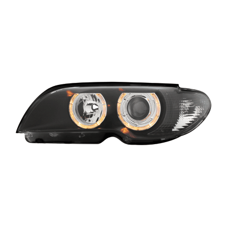 headlights suitable for BMW E46 2d 03-06 _ 2 halo rims_black headlights suitable for BMW E46 2d 03-06 _ 2 halo rims_black