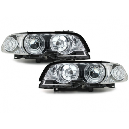 headlights suitable for BMW E46 2D 98-02 _ 2 halo rims headlights suitable for BMW E46 2D 98-02 _ 2 halo rims