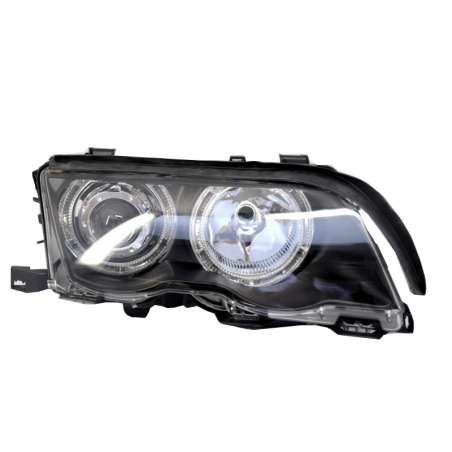 Angel Eyes Headlights suitable for BMW 3 Series E46 (1998-2001) Black Edition Angel Eyes Headlights suitable for BMW 3 Series E46 (1998-2001) Black Edition