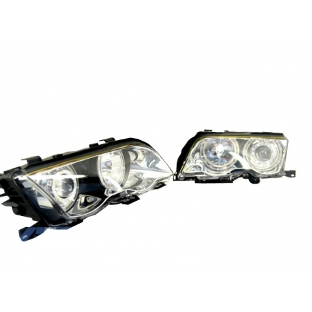 Angel Eyes Headlights suitable for BMW 3 Series E46 (1998-2001) Chrome Edition Angel Eyes Headlights suitable for BMW 3 Series E46 (1998-2001) Chrome Edition