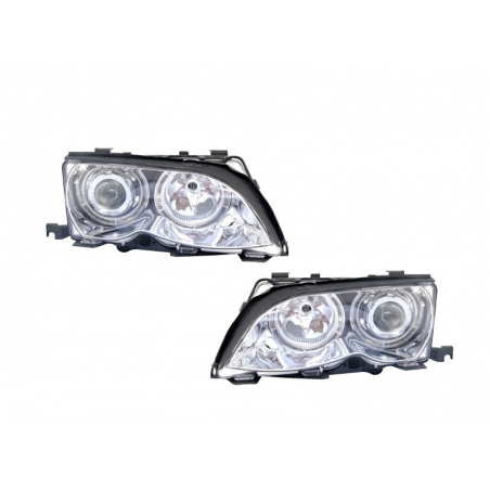 Angel Eyes Headlights suitable for BMW 3 Series E46 (2001-2004)Chrome Edition Angel Eyes Headlights suitable for BMW 3 Series E46 (2001-2004)Chrome Edition