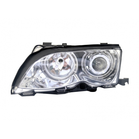Angel Eyes Headlights suitable for BMW 3 Series E46 (2001-2004)Chrome Edition Angel Eyes Headlights suitable for BMW 3 Series E46 (2001-2004)Chrome Edition