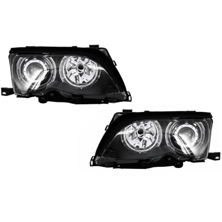 Angel Eyes Headlights suitable for BMW 3 Series E46 (2001-2004) Black Edition Angel Eyes Headlights suitable for BMW 3 Series E46 (2001-2004) Black Edition