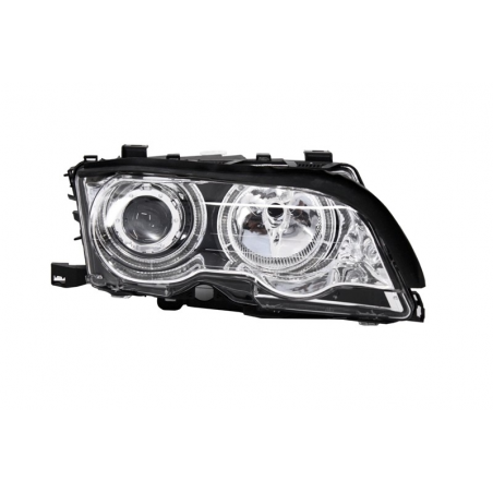 Angel Eyes Headlights suitable for BMW 3 Series E46 Coupe/Cabrio (1998-2003) Chrome Edition Angel Eyes Headlights suitable for BMW 3 Series E46 Coupe/Cabrio (1998-2003) Chrome Edition