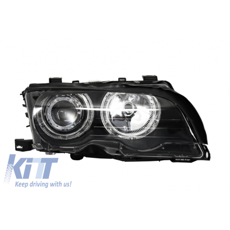 Angel Eyes Headlights suitable for BMW 3 Series E46 Coupe/Cabrio (1998-2003) Black Edition Angel Eyes Headlights suitable for BMW 3 Series E46 Coupe/Cabrio (1998-2003) Black Edition