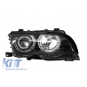 Angel Eyes Headlights suitable for BMW 3 Series E46 Coupe/Cabrio (1998-2003) Black Edition Angel Eyes Headlights suitable for BMW 3 Series E46 Coupe/Cabrio (1998-2003) Black Edition