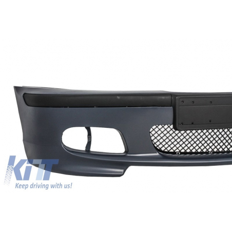 Front Bumper suitable for BMW E46 M-Technik Model with Central Grilles M Design Piano Black Assembly