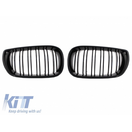 Front Bumper suitable for BMW E46 M-Technik Model with Central Grilles M Design Piano Black Assembly