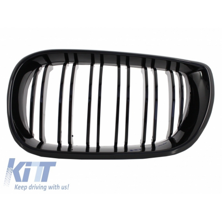 Front Bumper suitable for BMW E46 M-Technik Model with Central Grilles M Design Piano Black Assembly