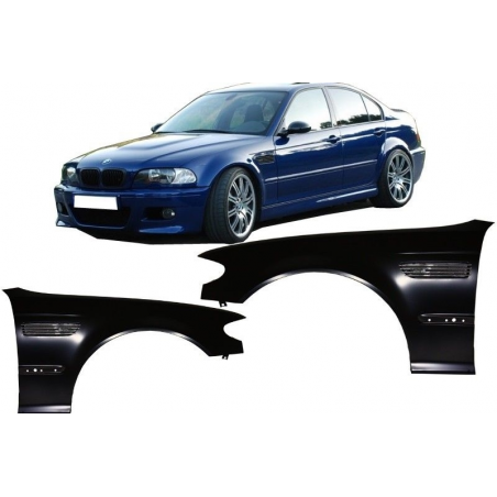 Front Fenders suitable for BMW 3 Series E46 Facelift (2001-2004) M3 Design Front Fenders suitable for BMW 3 Series E46 Facelift (2001-2004) M3 Design
