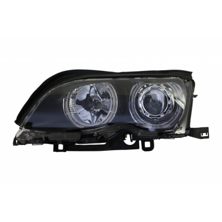 LED Angel Eyes Headlights suitable for BMW 3 Series E46 (09.2001 - 03.2005) Xenon Look Black LED Angel Eyes Headlights suitable for BMW 3 Series E46 (09.2001 - 03.2005) Xenon Look Black