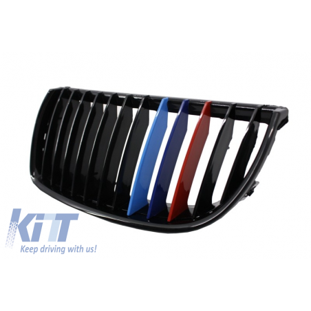 Central Grilles Kidney Grilles suitable for BMW 3 Series E90 (2005-2009) Pre Facelift M-Power 3 Color Design Central Grilles Kidney Grilles suitable for BMW 3 Series E90 (2005-2009) Pre Facelift M-Power 3 Color Design