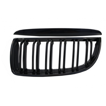 Front Kidney Grilles suitable for BMW E90 E91 Pre-LCI 3 Series (2005-2008) Double Stripe M Design Piano Black Front Kidney Grilles suitable for BMW E90 E91 Pre-LCI 3 Series (2005-2008) Double Stripe M Design Piano Black