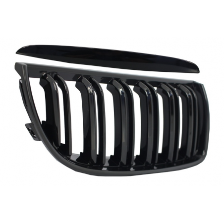 Front Kidney Grilles suitable for BMW E90 E91 Pre-LCI 3 Series (2005-2008) Double Stripe M Design Piano Black Front Kidney Grilles suitable for BMW E90 E91 Pre-LCI 3 Series (2005-2008) Double Stripe M Design Piano Black