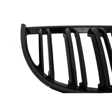 Front Kidney Grilles suitable for BMW E90 E91 Pre-LCI 3 Series (2005-2008) Double Stripe M Design Piano Black Front Kidney Grilles suitable for BMW E90 E91 Pre-LCI 3 Series (2005-2008) Double Stripe M Design Piano Black