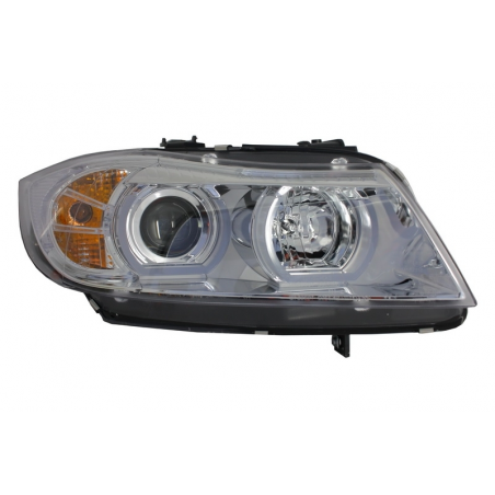 Headlights 3D LED Angel Eyes suitable for BMW E90/E91 (2005-2008) U-Type Chrome HID Headlights 3D LED Angel Eyes suitable for BMW E90/E91 (2005-2008) U-Type Chrome HID