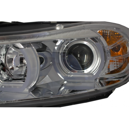 Headlights 3D LED Angel Eyes suitable for BMW E90/E91 (2005-2008) U-Type Chrome HID Headlights 3D LED Angel Eyes suitable for BMW E90/E91 (2005-2008) U-Type Chrome HID