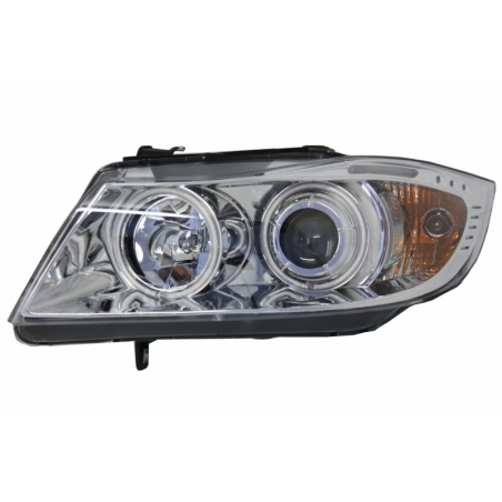 Headlights Angel Eyes suitable for BMW 3 Series E90/E91 (2005-2008) CCFL Chrome Headlights Angel Eyes suitable for BMW 3 Series E90/E91 (2005-2008) CCFL Chrome