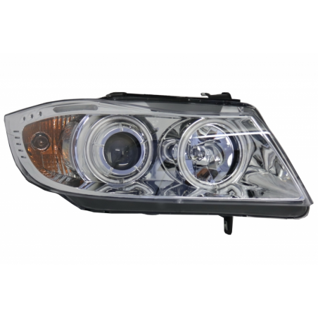 Headlights Angel Eyes suitable for BMW 3 Series E90/E91 (2005-2008) CCFL Chrome Headlights Angel Eyes suitable for BMW 3 Series E90/E91 (2005-2008) CCFL Chrome