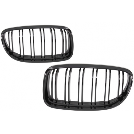 Front Grilles suitable for BMW E90 LCI Seria 3 (2008-2011) Double Stripe M Design Piano Black Front Grilles suitable for BMW E90 LCI Seria 3 (2008-2011) Double Stripe M Design Piano Black