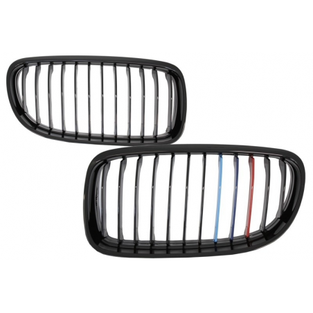 Front Grilles Kidney Grilles suitable for BMW E90 LCI 3 Series (2008-2011) M-Power Design Piano Black