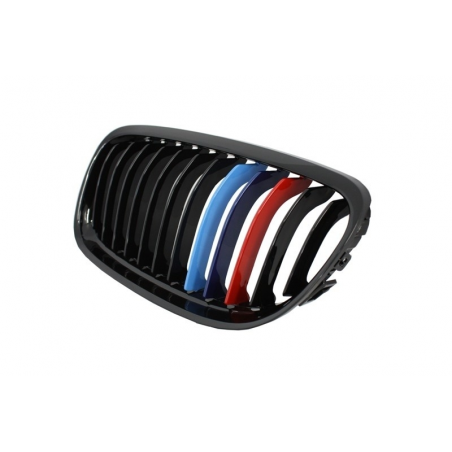 Front Grilles Kidney Grilles suitable for BMW E90 LCI 3 Series (2008-2011) M-Power Design Piano Black