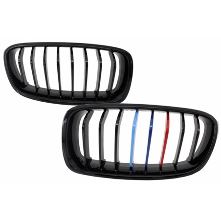 Front Grilles suitable for BMW 3 Series F30 (2011-up) Piano Black M-Power 3 Color Design Front Grilles suitable for BMW 3 Series F30 (2011-up) Piano Black M-Power 3 Color Design