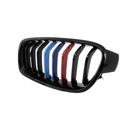 Front Grilles suitable for BMW 3 Series F30 (2011-up) Piano Black M-Power 3 Color Design Front Grilles suitable for BMW 3 Series F30 (2011-up) Piano Black M-Power 3 Color Design