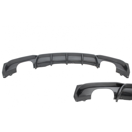 Rear Bumper Spoiler Valance Diffuser Single / Double Outlet Carbon suitable for BMW 3 Series F30 F31 2011-up Limo Touring M Perf Rear Bumper Spoiler Valance Diffuser Single / Double Outlet Carbon suitable for BMW 3 Series F30 F31 2011-up Limo Touring M Perf