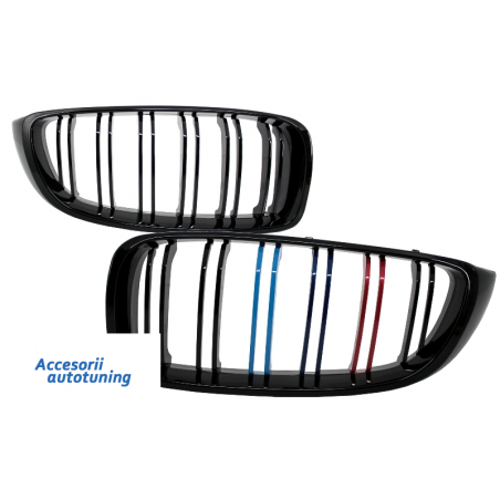 Central Grilles Kidney Grilles suitable for BMW 4 Series F32 (2013-up) Double Stripe M-Power Design Piano Black Central Grilles Kidney Grilles suitable for BMW 4 Series F32 (2013-up) Double Stripe M-Power Design Piano Black