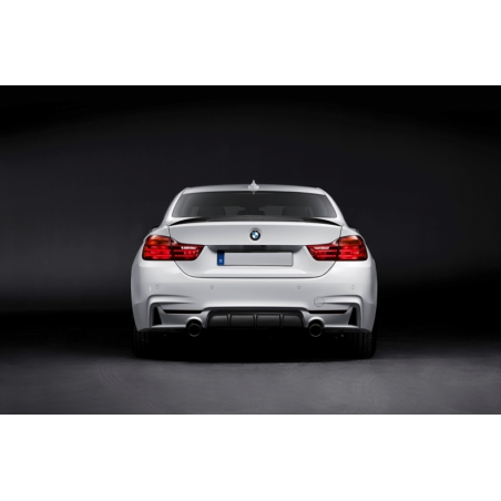 Rear Bumper Diffuser suitable for BMW F32 F33 F36 (2013-) Coupe Cabrio 4 Series M Performance Design Twin Single Outlet Rear Bumper Diffuser suitable for BMW F32 F33 F36 (2013-) Coupe Cabrio 4 Series M Performance Design Twin Single Outlet