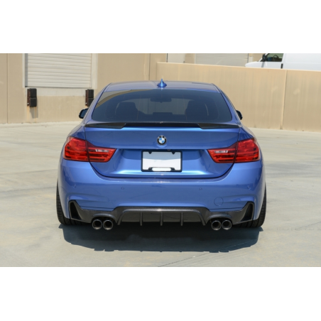 Rear Bumper Diffuser suitable for BMW F32 F33 F36 (2013-) Coupe Cabrio 4 Series M Performance Design Twin Double Outlet Rear Bumper Diffuser suitable for BMW F32 F33 F36 (2013-) Coupe Cabrio 4 Series M Performance Design Twin Double Outlet