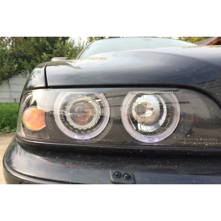 Angel Eyes Headlights suitable for BMW 5 Series E39 (1996-2003) Facelift Design Black Edition