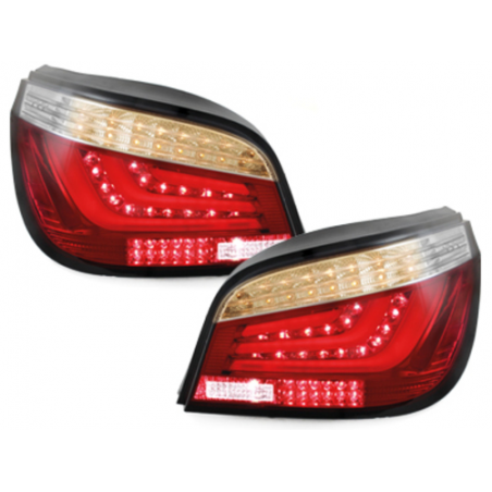 LED-Lightbar Taillights suitable for BMW E60 5ER 04-07 Red / Clear LED-Lightbar Taillights suitable for BMW E60 5ER 04-07 Red / Clear