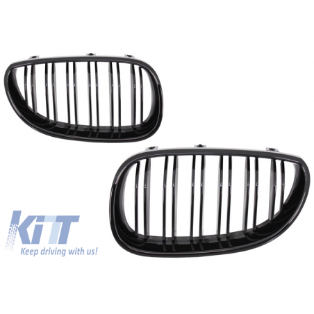Central Grilles Kidney Grilles suitable for BMW 5 Series E60 (2003-2009) Double Stripe M Design Piano Black Central Grilles Kidney Grilles suitable for BMW 5 Series E60 (2003-2009) Double Stripe M Design Piano Black