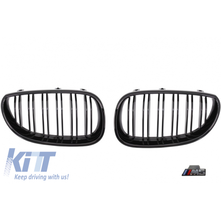 Central Grilles Kidney Grilles suitable for BMW 5 Series E60 (2003-2009) Double Stripe M Design Piano Black Central Grilles Kidney Grilles suitable for BMW 5 Series E60 (2003-2009) Double Stripe M Design Piano Black