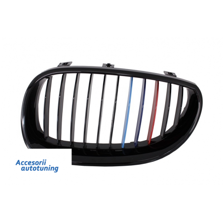 Front Grills suitable for BMW 5 Series E60 E61 Sedan Touring (2003-2009) Piano Black 3 Colors M-Power Design Front Grills suitable for BMW 5 Series E60 E61 Sedan Touring (2003-2009) Piano Black 3 Colors M-Power Design