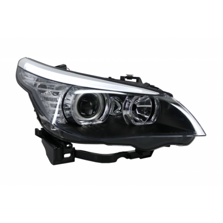 LED Dayline & Angel Eyes Headlights suitable for BMW 5 Series E60 E61 (2003-2007) LCI Look LED Dayline & Angel Eyes Headlights suitable for BMW 5 Series E60 E61 (2003-2007) LCI Look