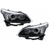 LED Dayline & Angel Eyes Headlights suitable for BMW 5 Series E60 E61 (2003-2007) LCI Look LED Dayline & Angel Eyes Headlights suitable for BMW 5 Series E60 E61 (2003-2007) LCI Look
