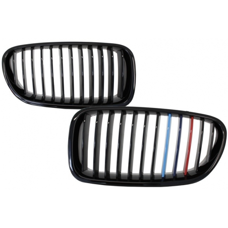 Front Grilles Kidney suitable for BMW 5 Series F10 F11 F18 Limo Touring (2010-up) Piano Black M-Power Design Front Grilles Kidney suitable for BMW 5 Series F10 F11 F18 Limo Touring (2010-up) Piano Black M-Power Design