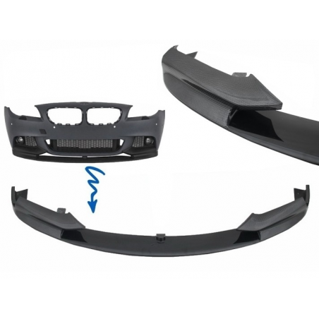 Front Bumper Spoiler Lip Carbon Piano Black suitable for BMW 5 Series F10/F11 (2011-2017) Sedan Touring M-Performance Front Bumper Spoiler Lip Carbon Piano Black suitable for BMW 5 Series F10/F11 (2011-2017) Sedan Touring M-Performance