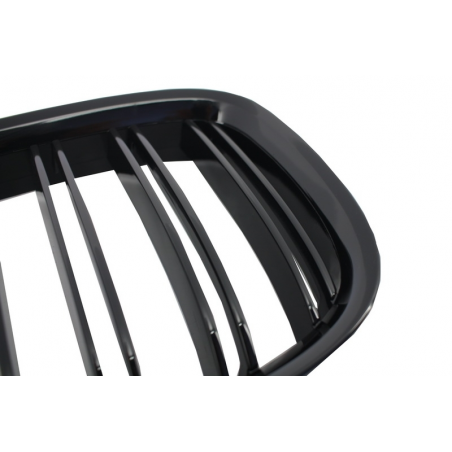 Central Grilles Kidney Grilles suitable for BMW F01 7 Series 2008-up Double Stripe M Design Piano Black Central Grilles Kidney Grilles suitable for BMW F01 7 Series 2008-up Double Stripe M Design Piano Black